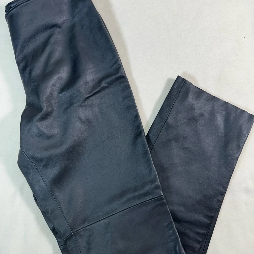 Moda International Women’s Genuine Leather Christie Fit Pants Size 10 - Picture 1 of 7